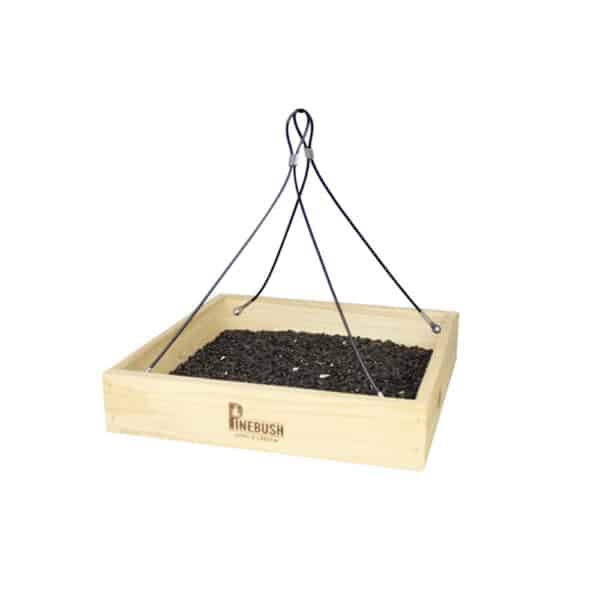 Wooden Platform Bird Feeder