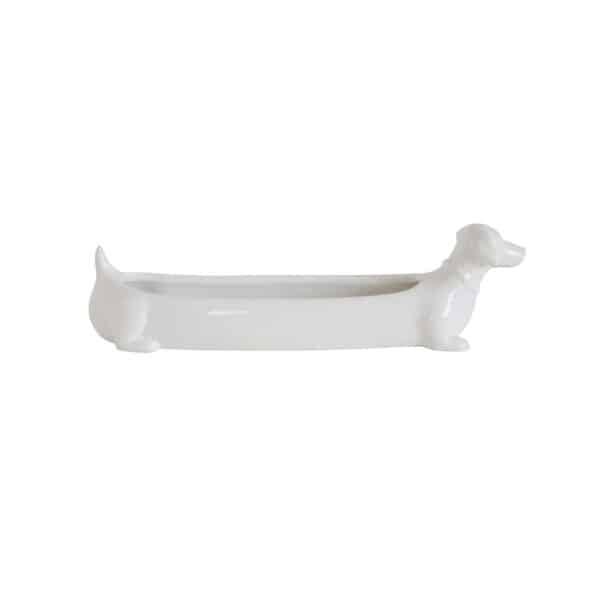 Ceramic Dachshund Cracker Dish