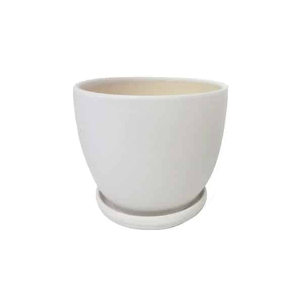 Matte White Egg Pot